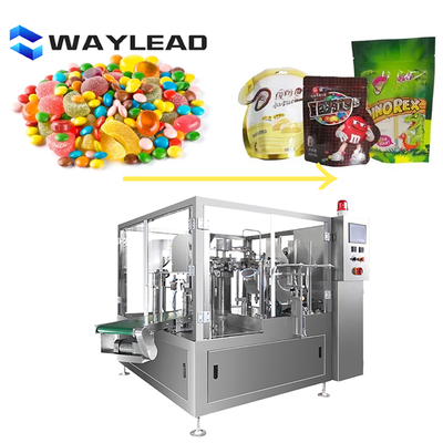 বাদাম স্ন্যাকস লিকুইড পাউডার ফিলিংয়ের জন্য ইন্ডাস্ট্রিয়াল প্রি-মেড পাউচ অটোমেটিক প্যাকেজিং মেশিন